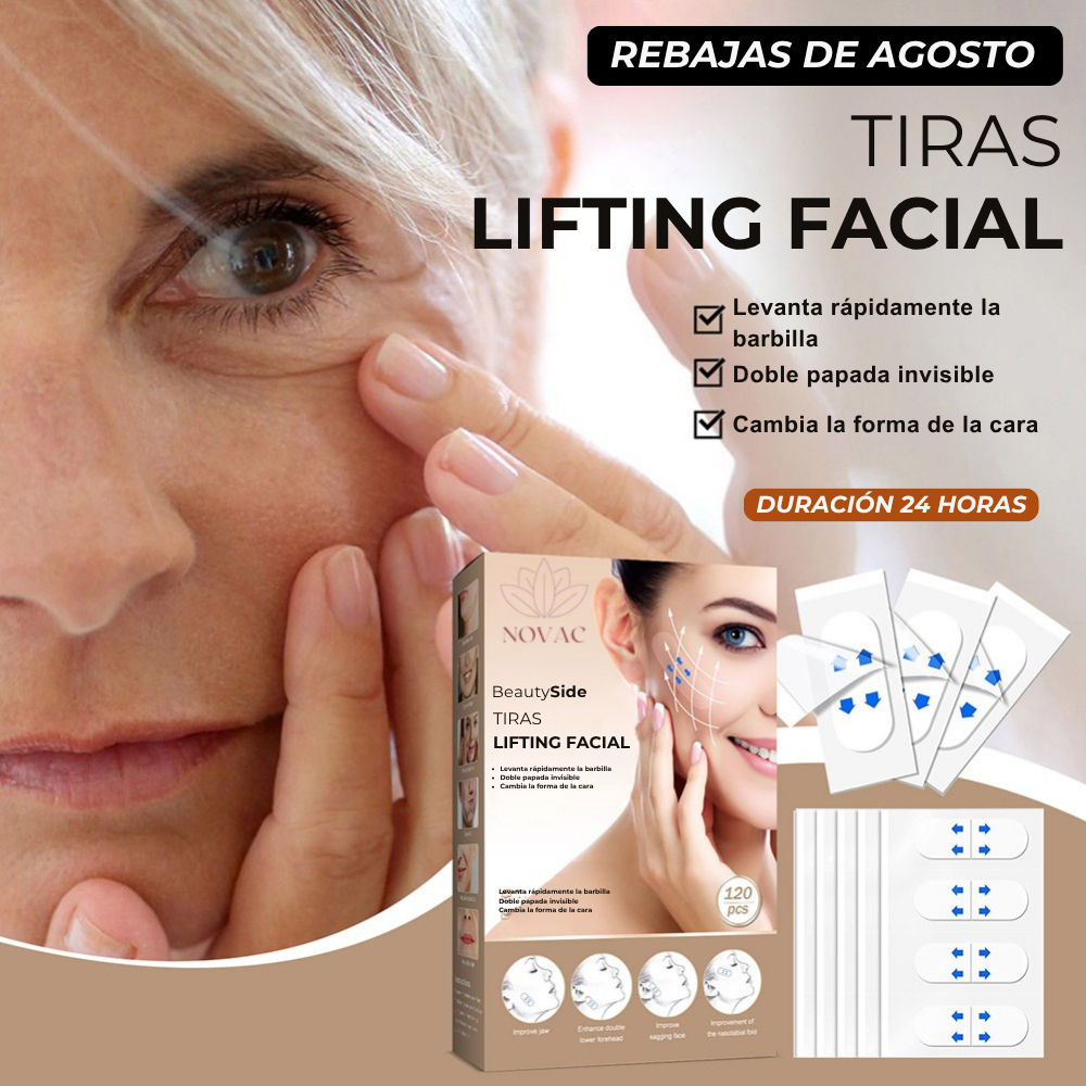 (PACK 100 Unidades) Tiras de Lifting facial efecto Natural "Buena Cara" l BeautySide™